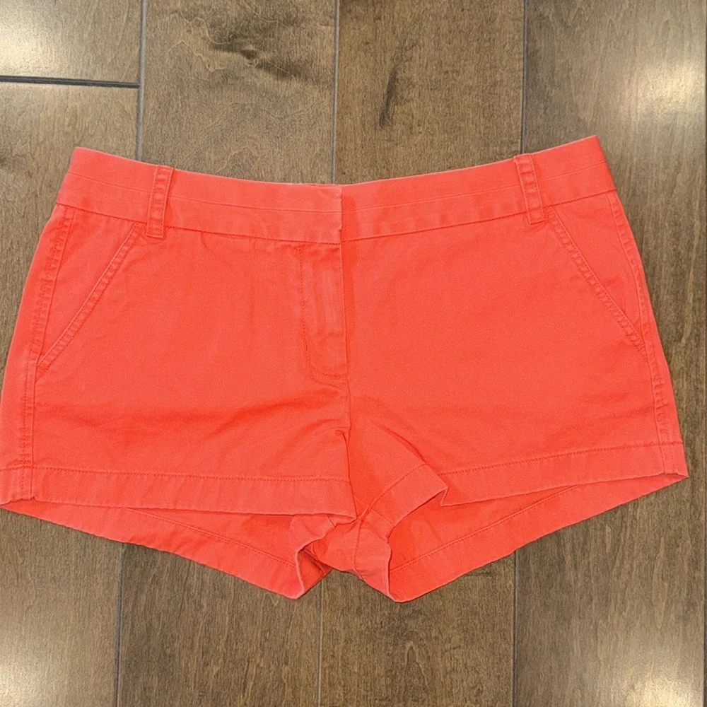 J. Crew Orange Cotton Chino Shorts - Picture 1 of 6